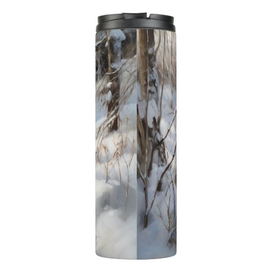 Noorse Elkhound liet het sneeuwkerst Thermosbeker (Achterkant)