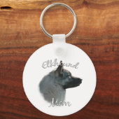 Noorse Elkhound Moeder 2 Sleutelhanger (Voorkant)