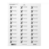 Noorse Elkhound retouradreslabels Etiket (Full Sheet)