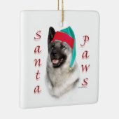 Noorse Elkhound Santa Paws Keramisch Ornament (Rechts)