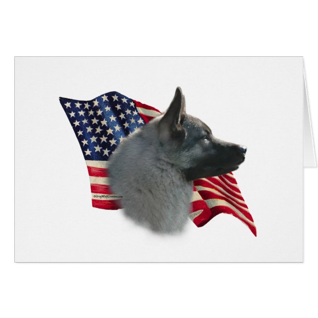 Noorse Elkhound Vlag (Voorkant Horizontaal)