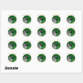 Noorse Elkhound Vrede Ronde Sticker (Vel)