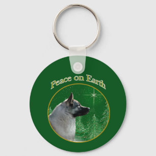 Noorse Elkhound Vrede Sleutelhanger