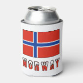 Noorse en Noorse vlag Blikjeskoeler (Blikje Voorkant)