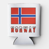 Noorse en Noorse vlag Blikjeskoeler (Voorkant)