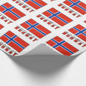 Noorse en Noorse vlag Cadeaupapier (Hoek)