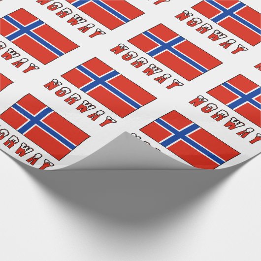 Noorse en Noorse vlag Cadeaupapier (Hoek)