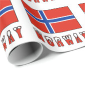 Noorse en Noorse vlag Cadeaupapier (Rol Hoek)