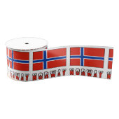 Noorse en Noorse vlag Grosgrain Lint (Spoel)