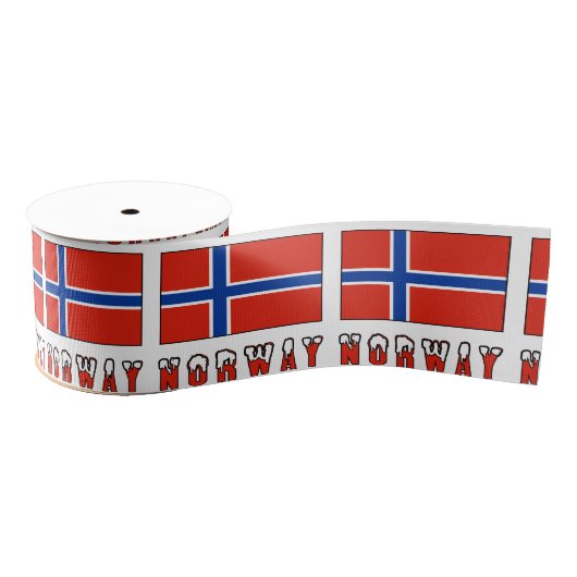 Noorse en Noorse vlag Grosgrain Lint (Spoel)