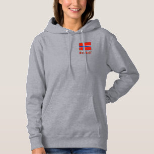 Noorse en Noorse vlag Hoodie