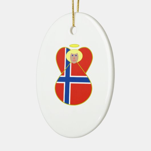 Noorse en Noorse vlag Keramisch Ornament (Links)
