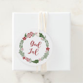 Noorse en Zweedse feestkerst, aangepast Bedankjes Labels (In situ)