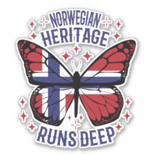 NOORSE ERFGOED LOOPT DIEP STICKER