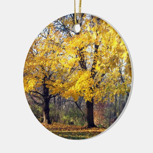 noorse esdoorn keramisch ornament (Links)