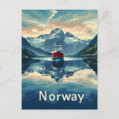 Noorse fjord briefkaart (Voorkant)
