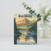 Noorse fjord briefkaart (Staand voorkant)