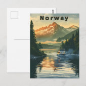 Noorse fjord briefkaart (Voorkant / Achterkant)