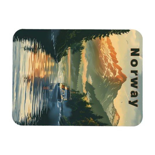 Noorse fjord magneet (Horizontaal)