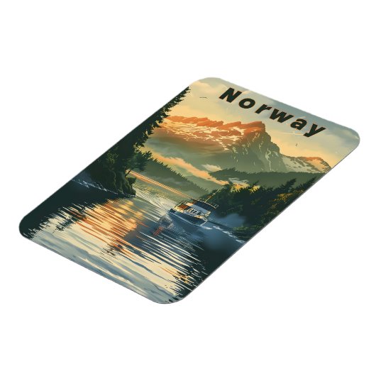 Noorse fjord magneet (Linkerzijde)