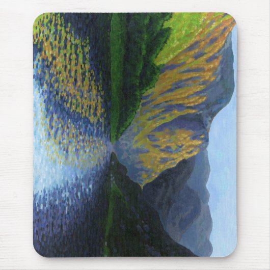 Noorse fjord nadert zonsondergang muismat (Voorkant)