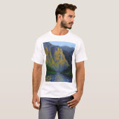 Noorse fjord nadert zonsondergang t-shirt (Voorkant volledig)