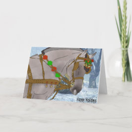 Noorse Fjord Paard Kerstmis Feestdagen Kaart