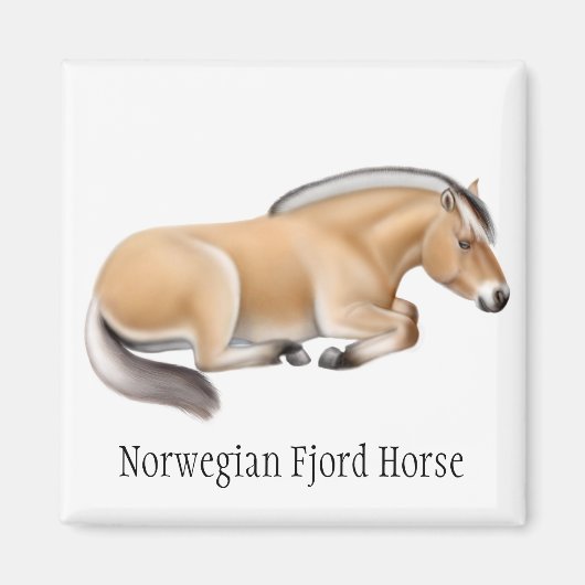 Noorse fjord paard magneet (Voorkant)