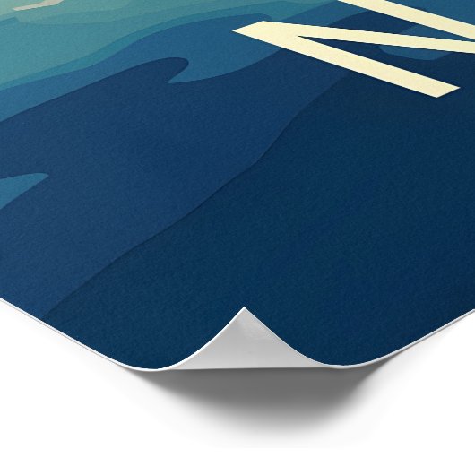 Noorse fjord poster (Hoek)