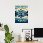 Noorse fjord poster (Thuiskantoor)