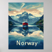 Noorse fjord poster (Voorkant)