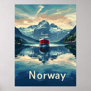 Noorse fjord poster