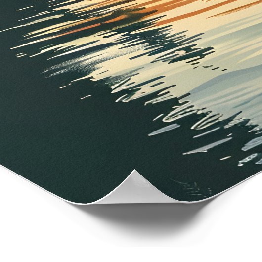 Noorse fjord poster (Hoek)