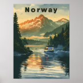 Noorse fjord poster (Voorkant)