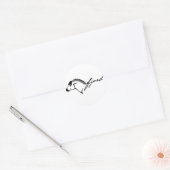 Noorse Fjord Ronde Sticker (Envelop)