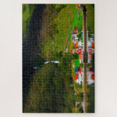 Noorse fjord waterval Scandinavië. Legpuzzel (Verticaal)