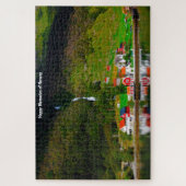 Noorse fjord waterval Scandinavië. Legpuzzel (Verticaal)