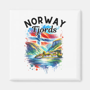 Noorse Fjorden Cruise Noorse Vlag Scandinavië Me Magneet