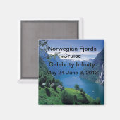 Noorse fjorden Cruisemagneet Magneet (Voorkant / Achterkant)