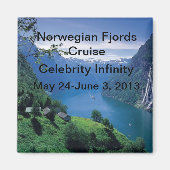 Noorse fjorden Cruisemagneet Magneet (Voorkant)