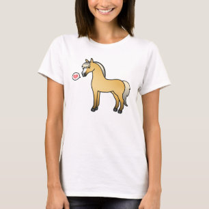 Noorse Fjordpaard Liefde Geïllustreerde Tekening T-shirt