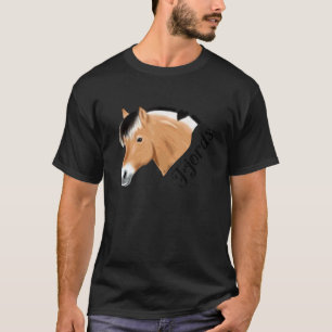 Noorse fjordpaard voor fjorden Donkere ruiter T-shirt