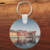 Noorse geverfde huizen sleutelhanger (Voorkant)