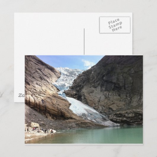 Noorse gletier briefkaart (Voorkant / Achterkant)