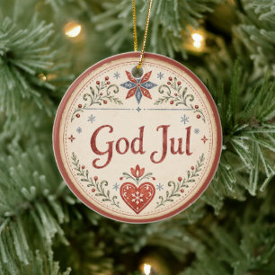 Noorse God Jul Noorse Kerstmis Keramisch Ornament