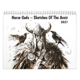 Noorse goden – schetsen van de Aesir Kalender