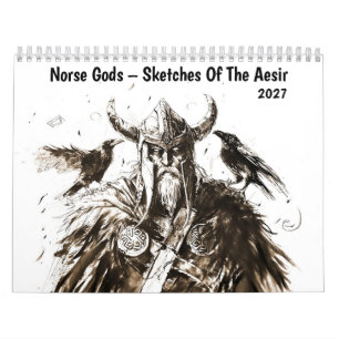 Noorse goden – schetsen van de Aesir Kalender