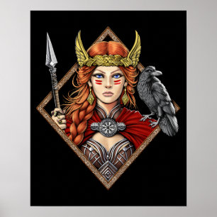 Noorse godin Freya Poster