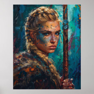 Noorse godin Freyja Koningin van Valkyries Blond P Poster