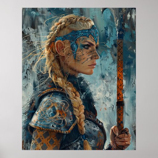 Noorse godin Freyja Koningin van Valkyries Blond P Poster (Voorkant)